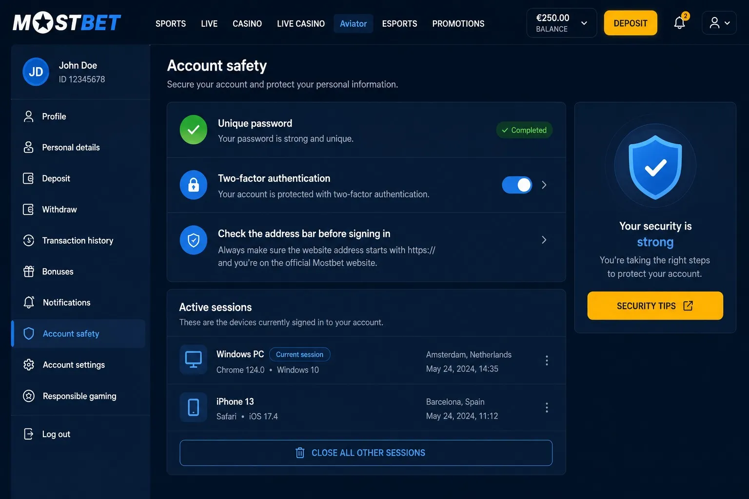 Mostbet login session safety – shared devices and licensing